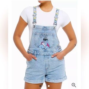 Disney Winnie The Pooh Eeyore Denim Shortalls